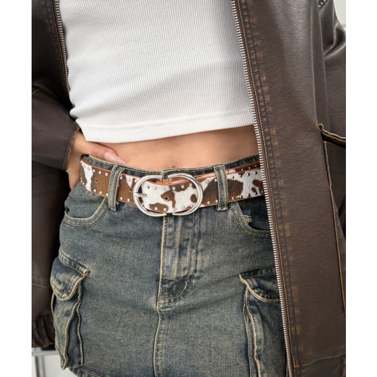 柄1 | Lダブルリングスタッズベルト | WEGO【WOMEN】