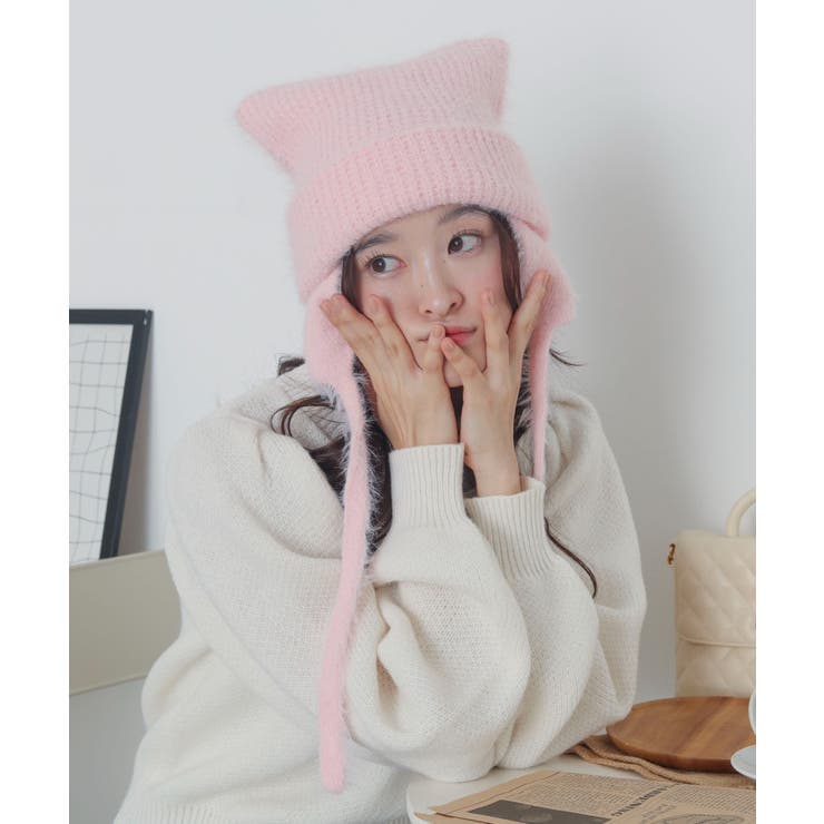 ピンク | イヤーネコミミニットキャップ | WEGO【MEN】