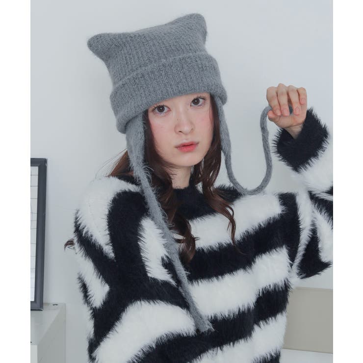 グレー | イヤーネコミミニットキャップ | WEGO【MEN】