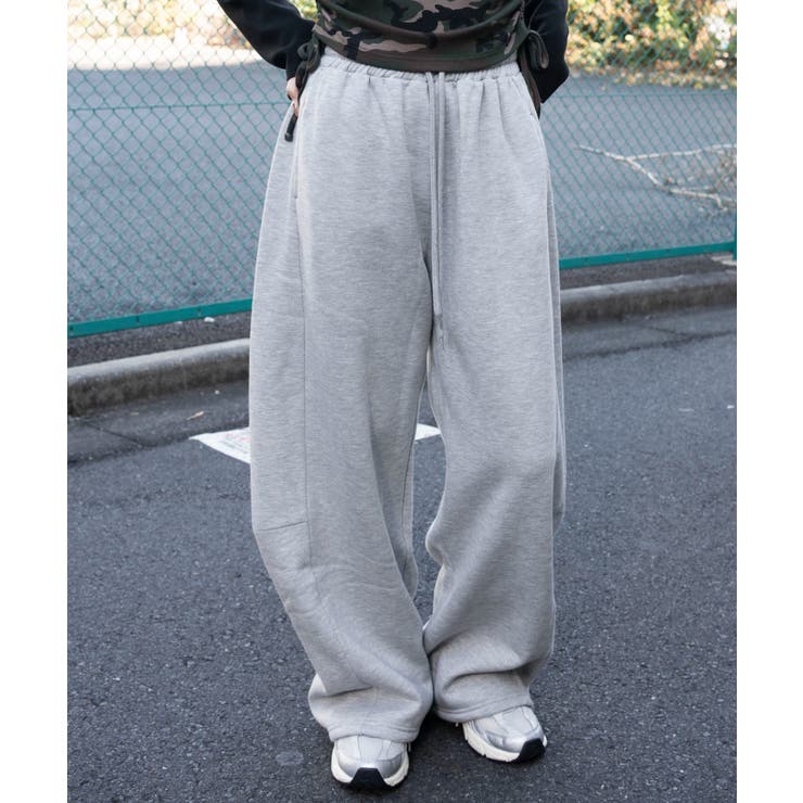裏起毛カーブデザインスウェットパンツ | WEGO【WOMEN】 | 詳細画像1 