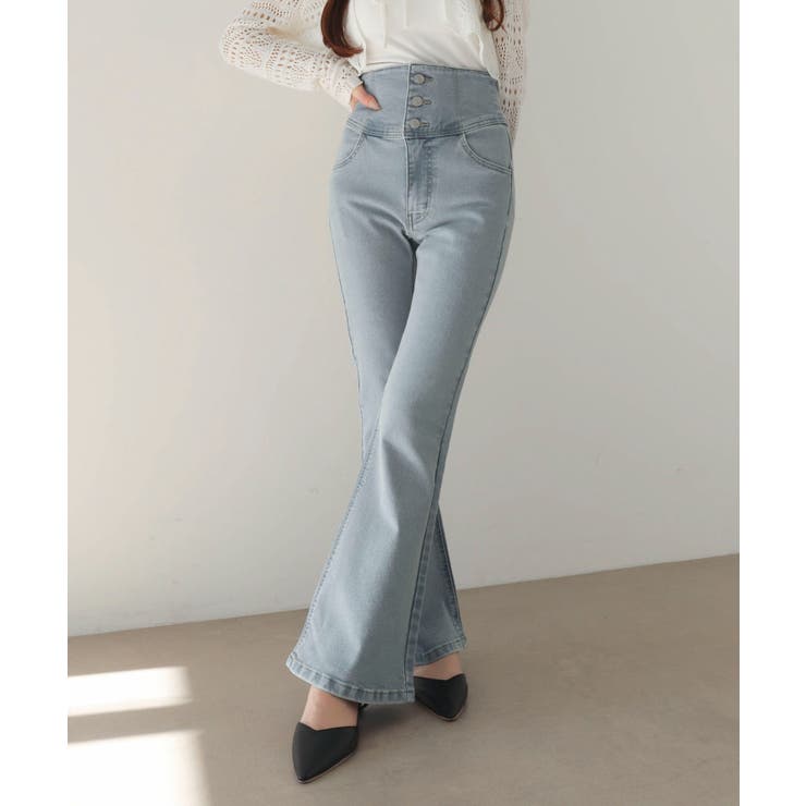 ハイウエストストレッチフレアデニムパンツ | WEGO【WOMEN】 | 詳細画像15 