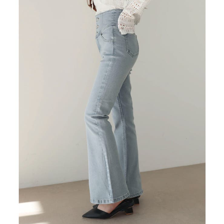 ハイウエストストレッチフレアデニムパンツ | WEGO【WOMEN】 | 詳細画像16 