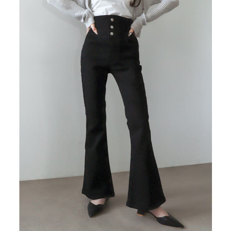 ハイウエストストレッチフレアデニムパンツ | WEGO【WOMEN】 | 詳細画像28 