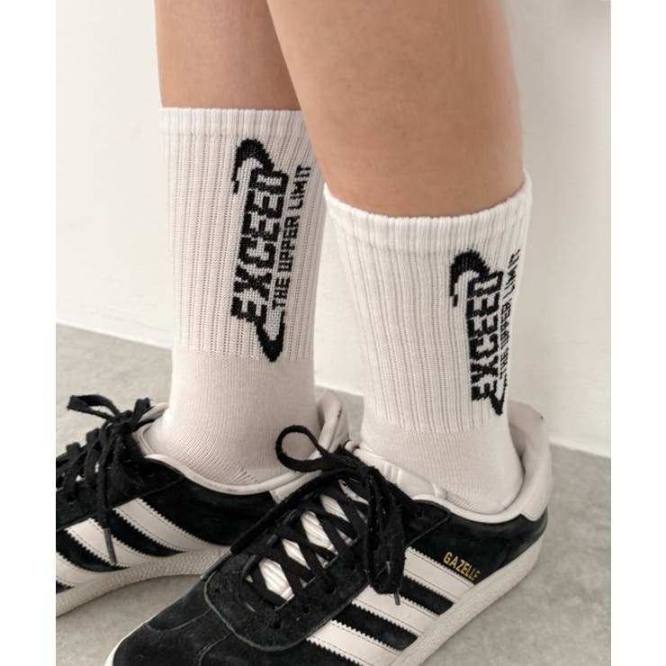 EXCEEDロゴリブソックス | WEGO【WOMEN】 | 詳細画像1 
