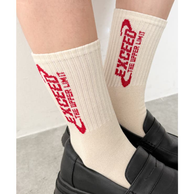 EXCEEDロゴリブソックス | WEGO【WOMEN】 | 詳細画像6 