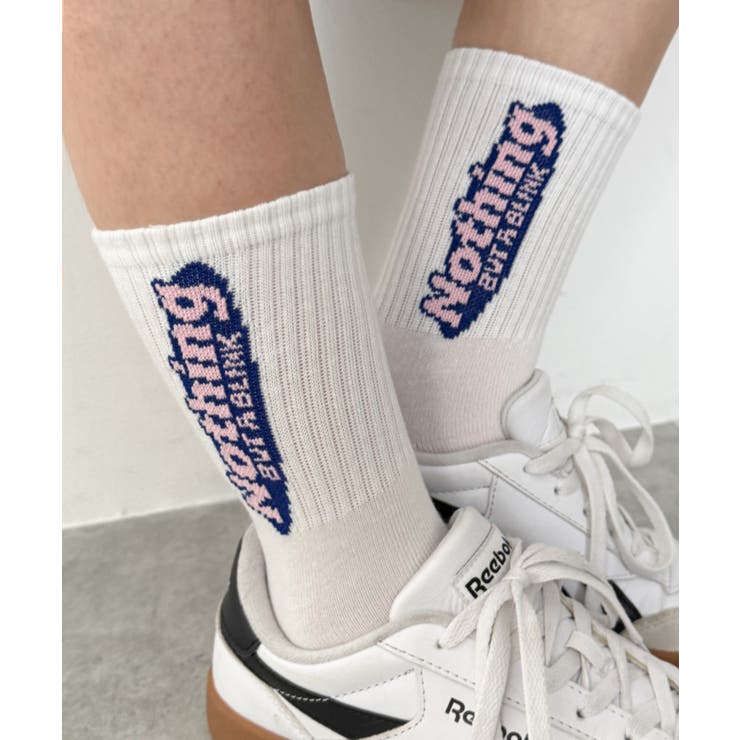 Nothingオーバルロゴソックス | WEGO【WOMEN】 | 詳細画像1 