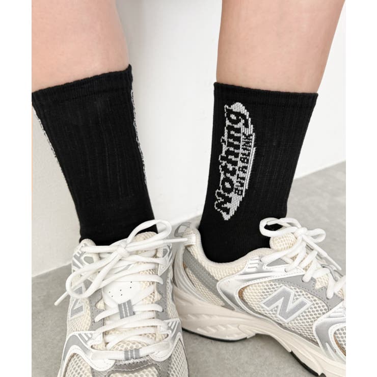 Nothingオーバルロゴソックス | WEGO【WOMEN】 | 詳細画像4 