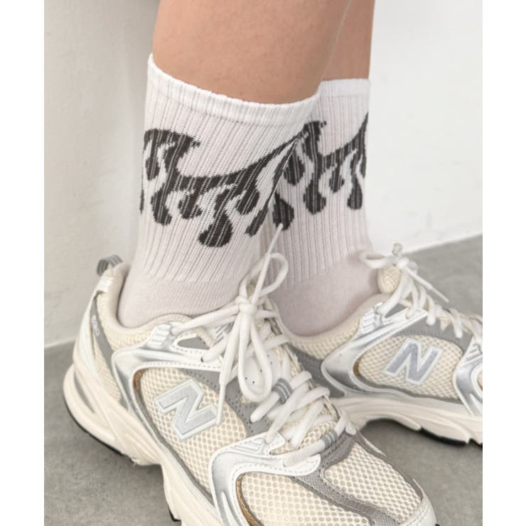 ファイヤー柄ソックス | WEGO【WOMEN】 | 詳細画像3 