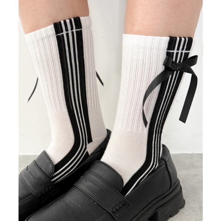 サイドラインリボンソックス | WEGO【WOMEN】 | 詳細画像2 