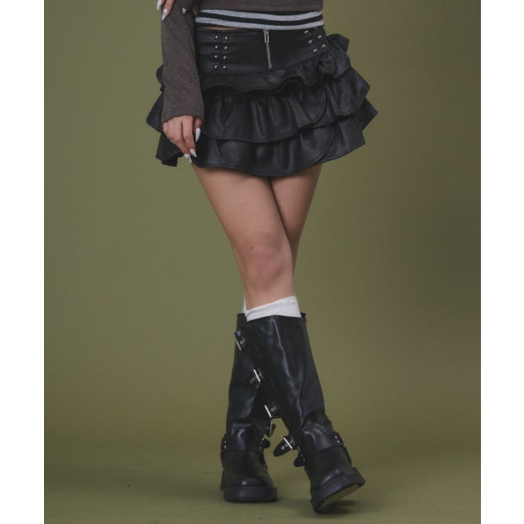 スタッズフリルティアードミニスカパン | WEGO【WOMEN】 | 詳細画像8 