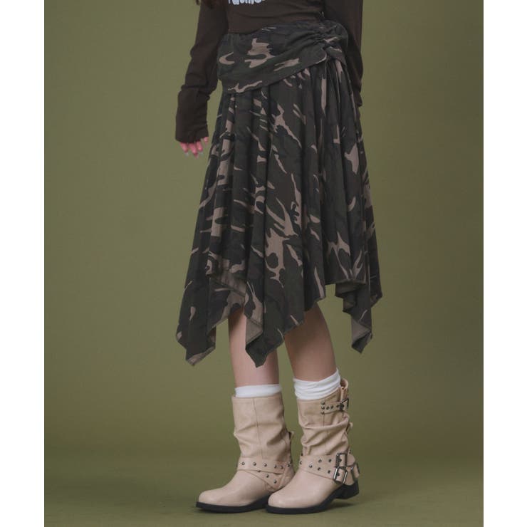 サイドギャザーイレヘムミドルスカート | WEGO【WOMEN】 | 詳細画像8 