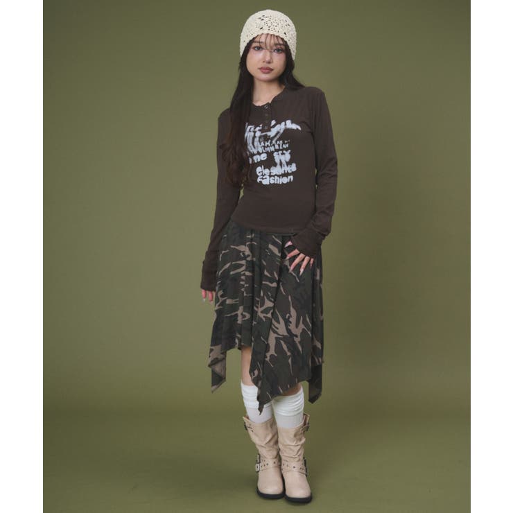 サイドギャザーイレヘムミドルスカート | WEGO【WOMEN】 | 詳細画像9 