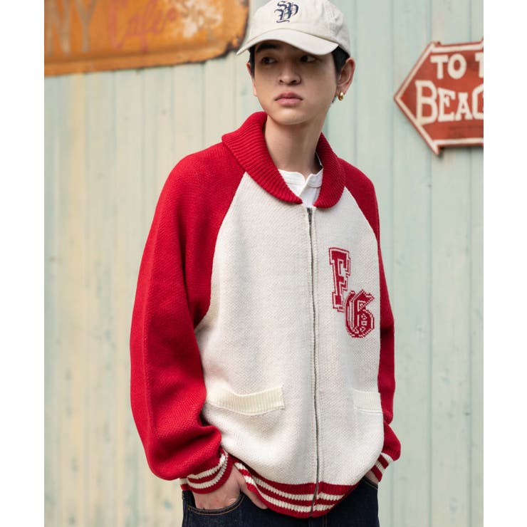 グラフィックZIPニットブルゾン | WEGO【MEN】 | 詳細画像11 