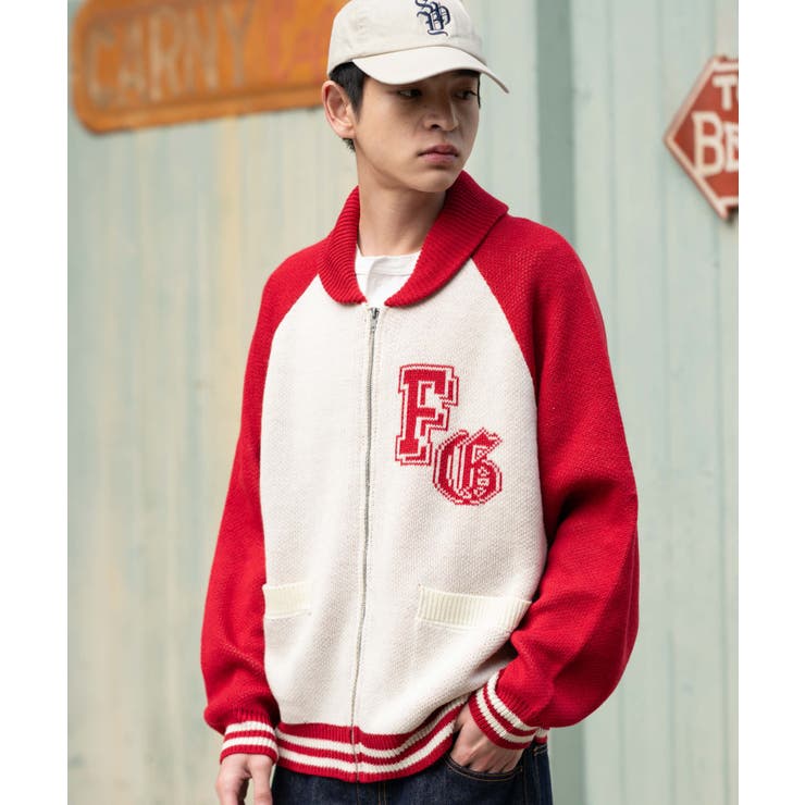 グラフィックZIPニットブルゾン | WEGO【MEN】 | 詳細画像13 