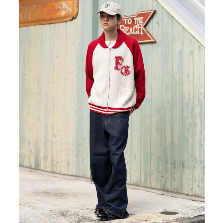 グラフィックZIPニットブルゾン | WEGO【MEN】 | 詳細画像16 