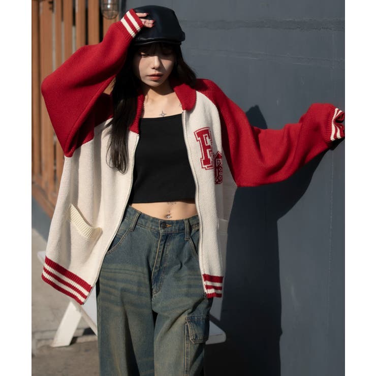 グラフィックZIPニットブルゾン | WEGO【MEN】 | 詳細画像22 