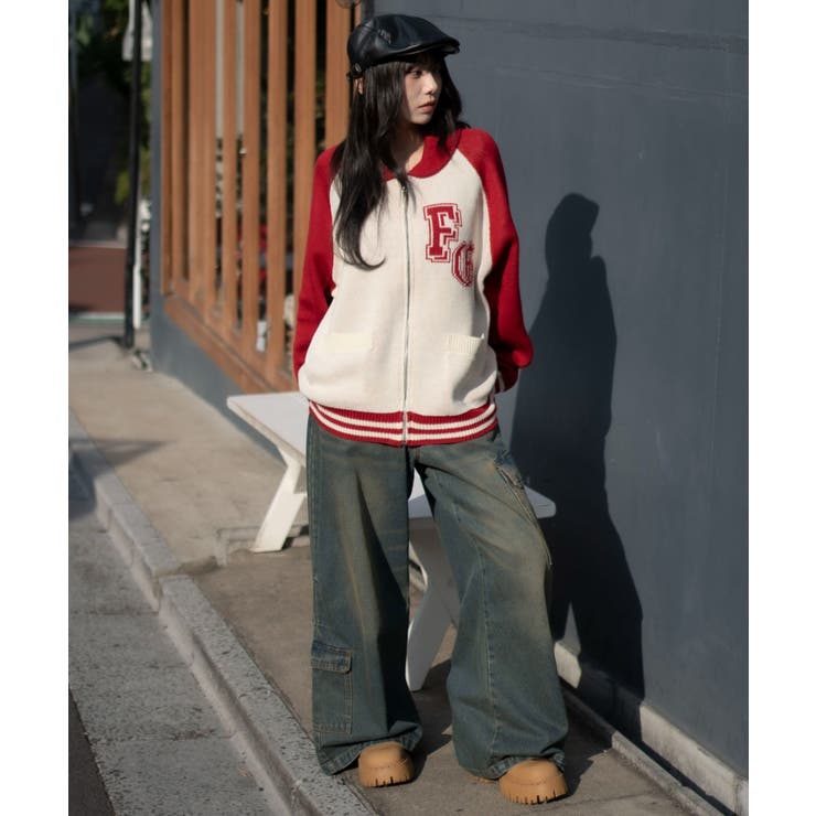 グラフィックZIPニットブルゾン | WEGO【MEN】 | 詳細画像24 