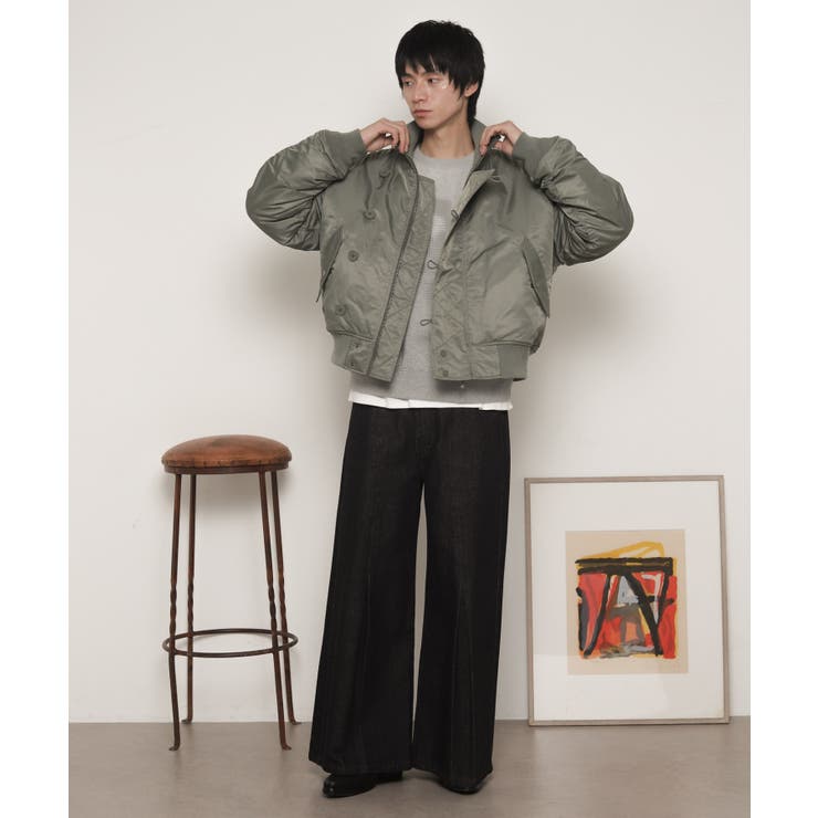 ナイロンスタンドブルゾン | WEGO【MEN】 | 詳細画像3 