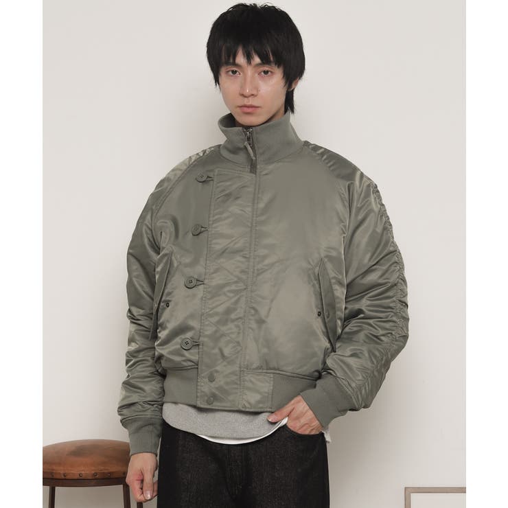 ナイロンスタンドブルゾン | WEGO【MEN】 | 詳細画像13 