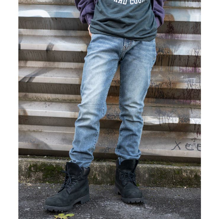 デニム中濃加工色 | スリムフィットデニムパンツ | WEGO【MEN】