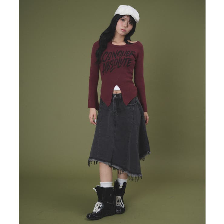 タックフリンジデニムスカート | WEGO【WOMEN】 | 詳細画像6 