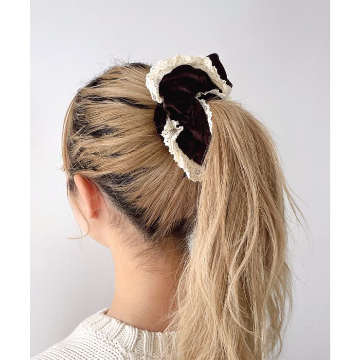 Lベロアフリルレースシュシュ | WEGO【WOMEN】 | 詳細画像1 