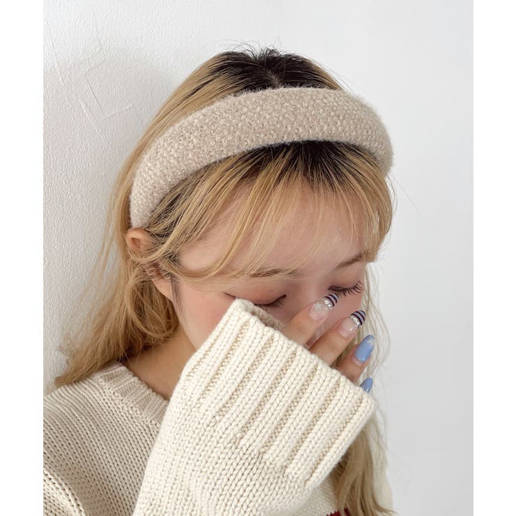 ベージュ | Lシャギーニットカチューシャ | WEGO【WOMEN】