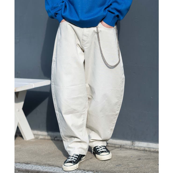 ホワイトアイボリー | チェーン付きバルーンパンツ | WEGO【MEN】