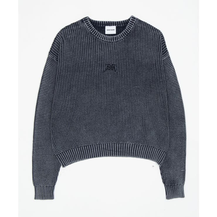 ネイビー | コンパクトフィットワッフルニットプルオーバー | WEGO【MEN】