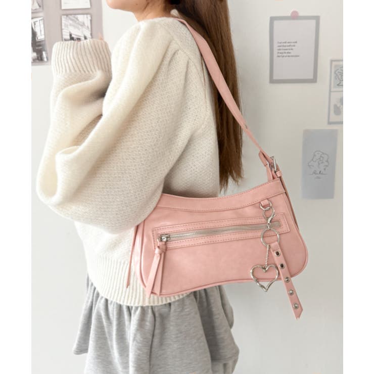ピンク | チャーム付きハトメベルトバッグ | WEGO【WOMEN】
