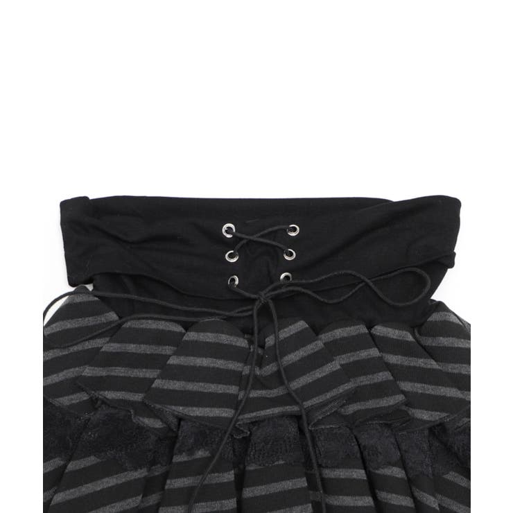 レースアップボーダーティアードスカパン | WEGO【WOMEN】 | 詳細画像3 