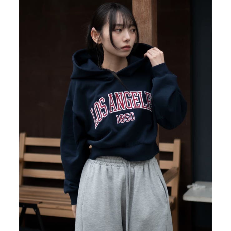 グラフィックショートプルパーカー | WEGO【WOMEN】 | 詳細画像1 