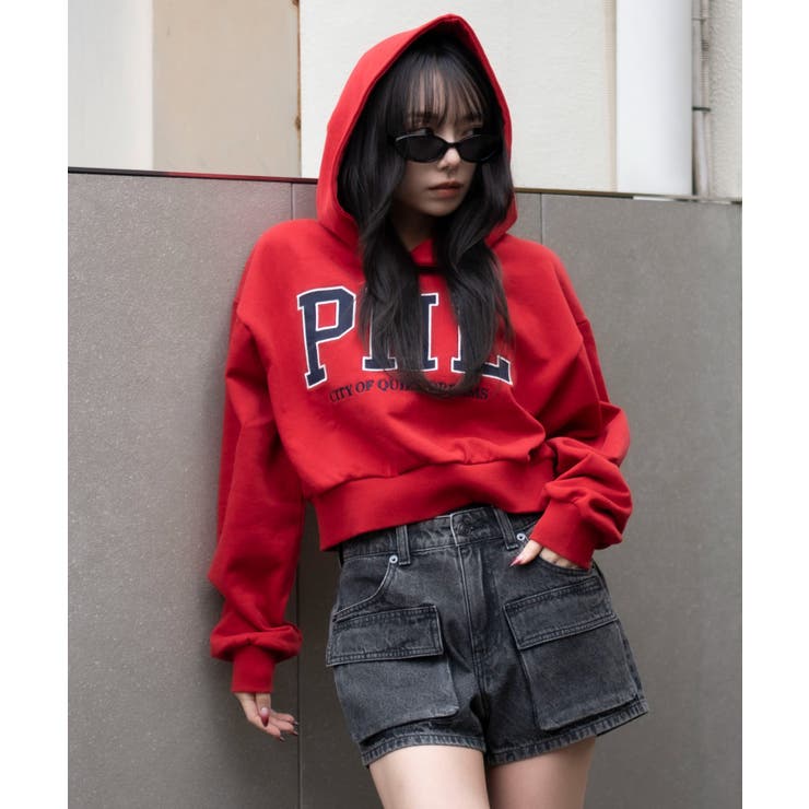 グラフィックショートプルパーカー | WEGO【WOMEN】 | 詳細画像13 