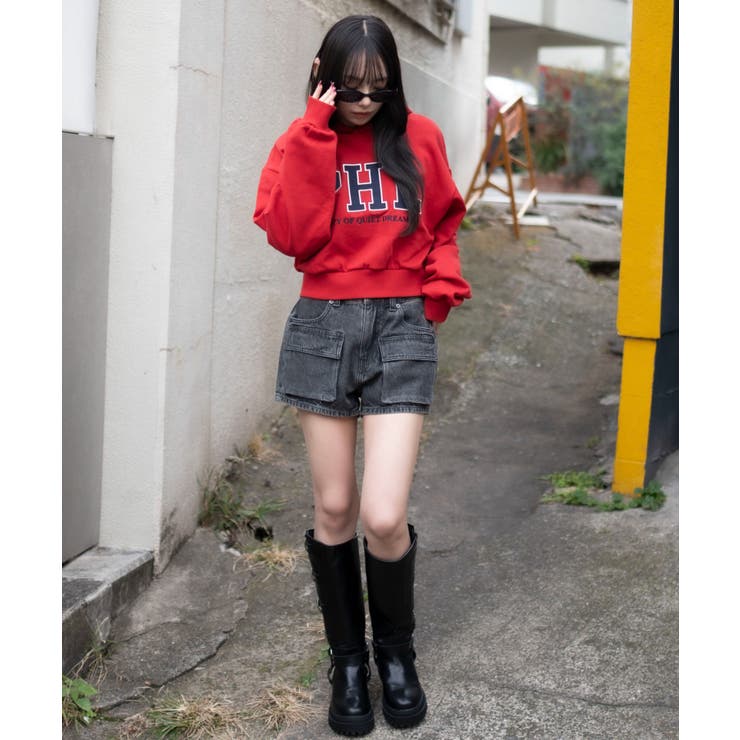 グラフィックショートプルパーカー | WEGO【WOMEN】 | 詳細画像14 