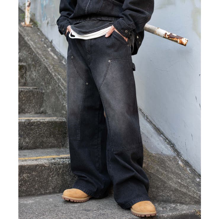ワーカーズダブルニーデニムパンツ | WEGO【MEN】 | 詳細画像10 