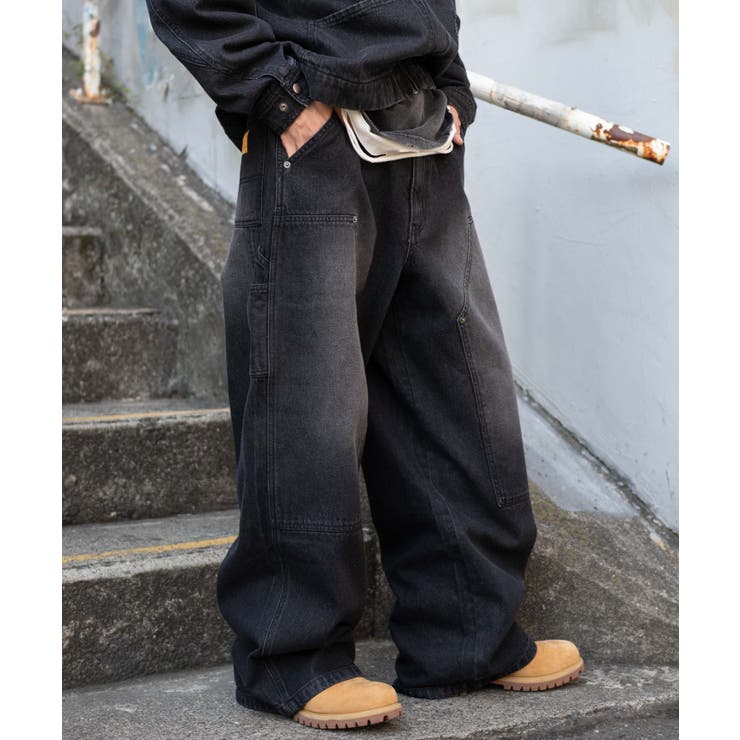 ワーカーズダブルニーデニムパンツ | WEGO【MEN】 | 詳細画像14 