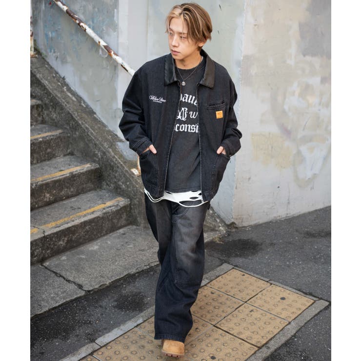ワーカーズダブルニーデニムパンツ | WEGO【MEN】 | 詳細画像17 