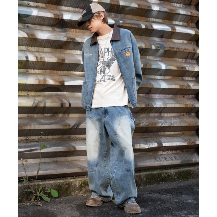 ワーカーズダブルニーデニムパンツ | WEGO【MEN】 | 詳細画像31 