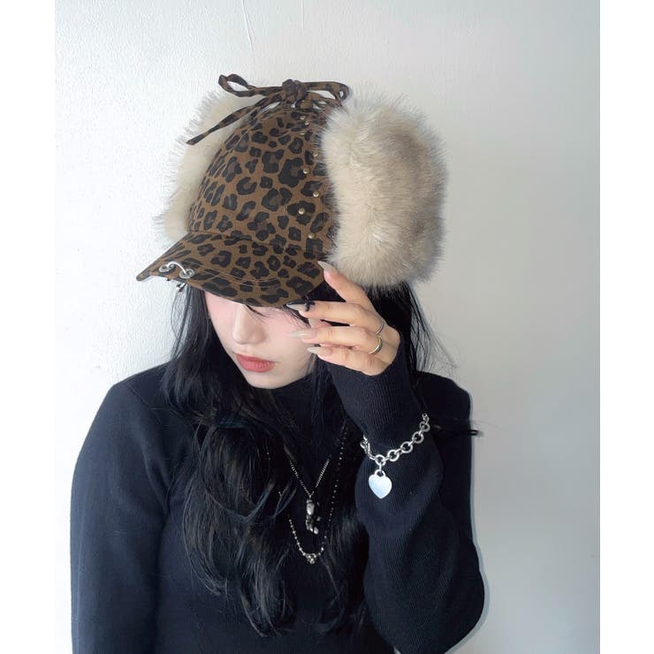 レオパードドッグイヤーキャップ | WEGO【MEN】 | 詳細画像1 