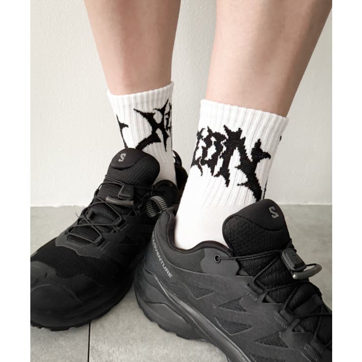 ホワイト | トライバルロゴハイアンクルソックス(HA) | WEGO【MEN】