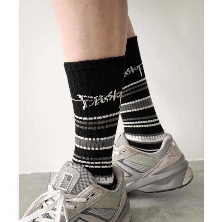 ブラック | マルチボーダーソックス(R) | WEGO【MEN】