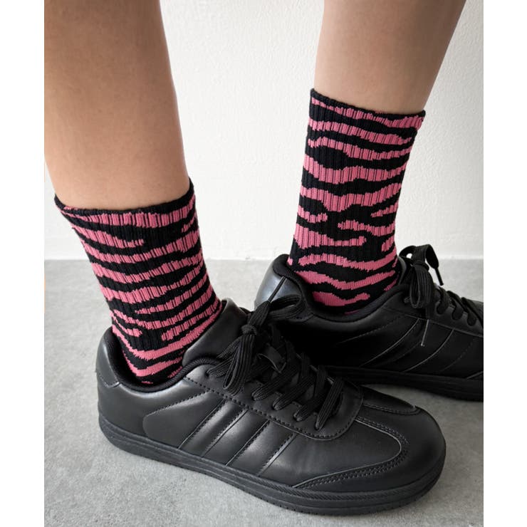 ゼブラ柄リブソックス | WEGO【WOMEN】 | 詳細画像3 
