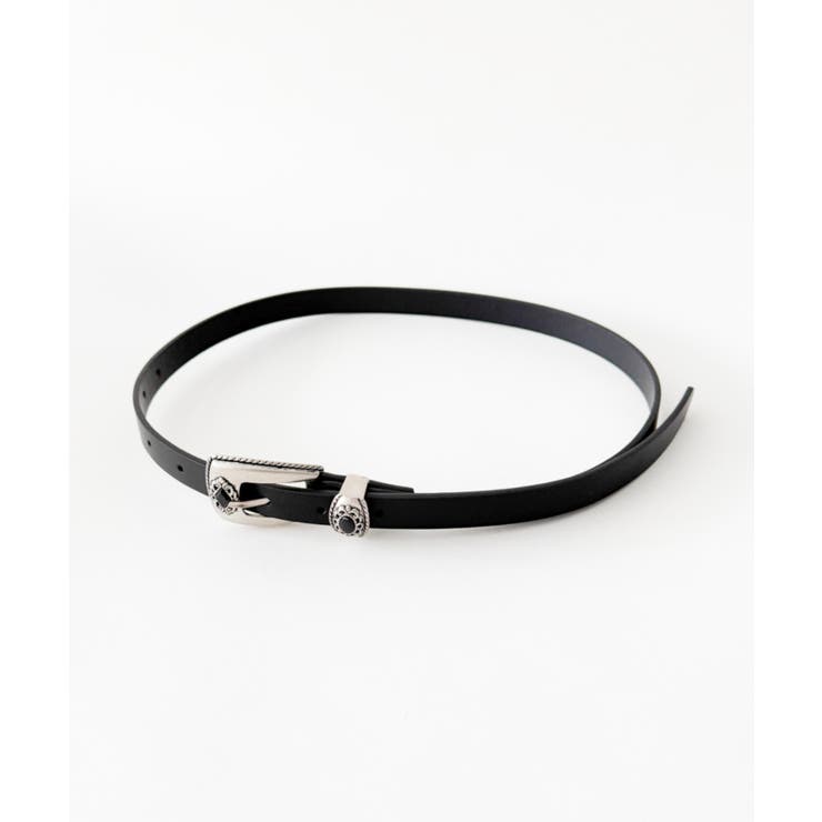 ブラック | Lストーンバックルベルト | WEGO【WOMEN】