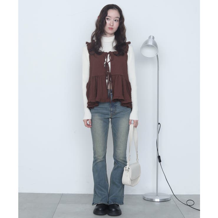 フロントリボンフリルキャミチュニック | WEGO【WOMEN】 | 詳細画像3 