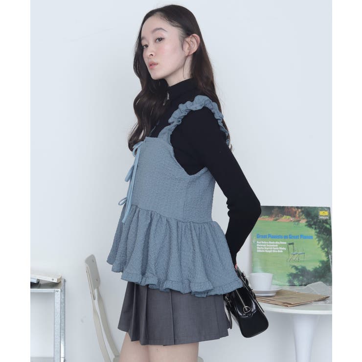 フロントリボンフリルキャミチュニック | WEGO【WOMEN】 | 詳細画像13 