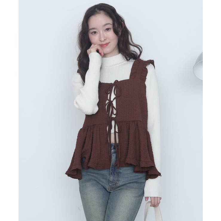 フロントリボンフリルキャミチュニック | WEGO【WOMEN】 | 詳細画像16 