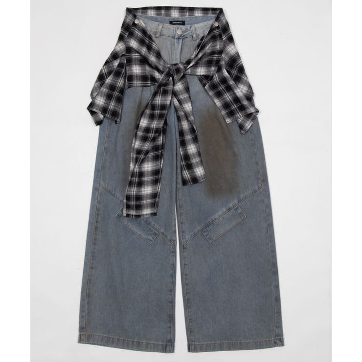 デニム | ウエストクロスワイドデニム | WEGO【WOMEN】