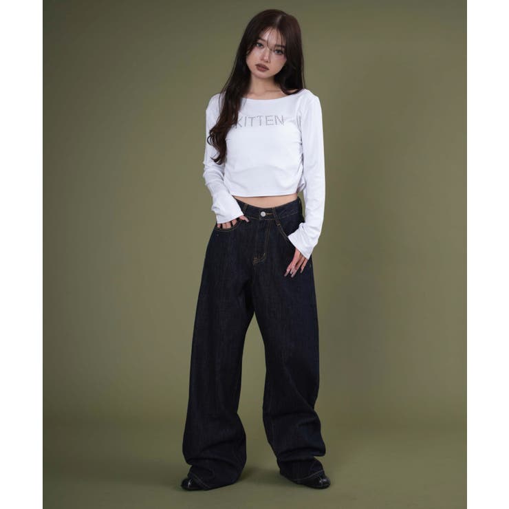 バックフラップポケットルーズデニム | WEGO【WOMEN】 | 詳細画像6 