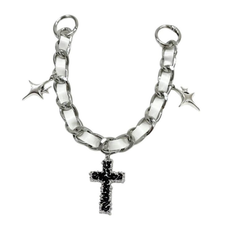 ホワイト | 2wayPUミックスチェーンハンドストラップ | WEGO【WOMEN】