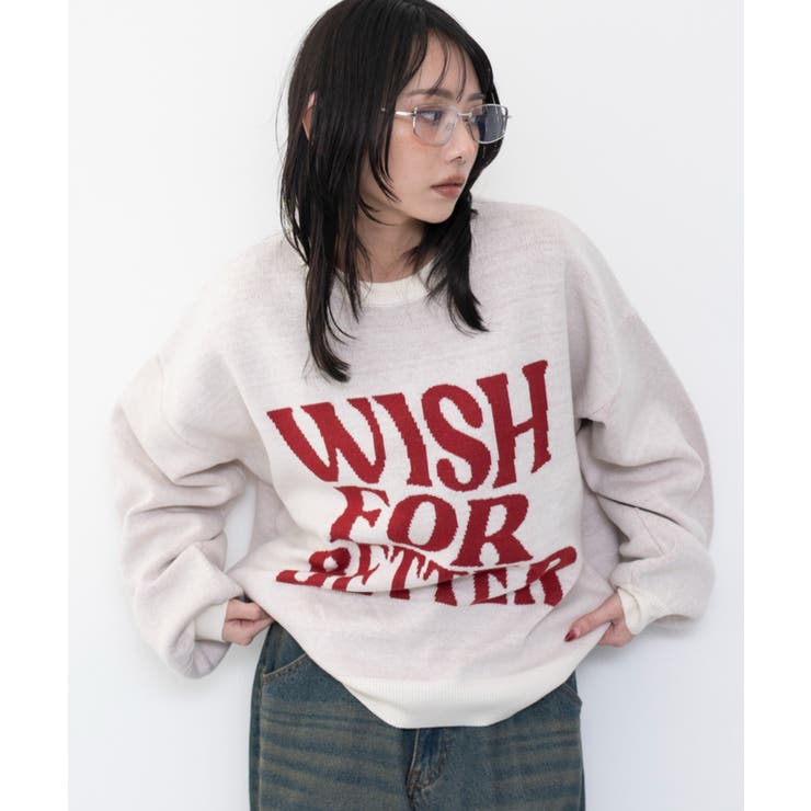 柄1 | グラフィックニットプルオーバー | WEGO【WOMEN】
